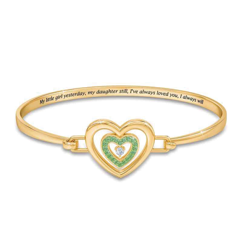 Daughter Birthstone and Diamond Bangle 1821 0021 h 8 August