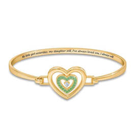 Daughter Birthstone and Diamond Bangle 1821 0021 h 8 August