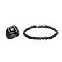 Black Ice Mens Ring with FREE Matching Bracelet 4683 0204 a main
