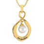 The Pearl & Birthstone Pendant, Personalized Pearl Birthstone Pendant 6901 0023 n back