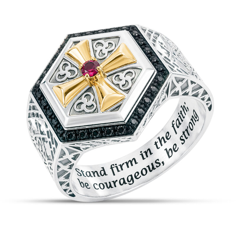 The Good Crusade Ruby Black Diamond Ring 10410 0011 a main