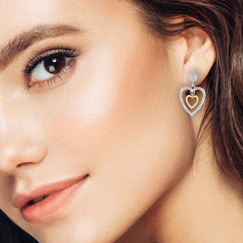 Captured Heart Diamond Earrings 4939 001 6 4