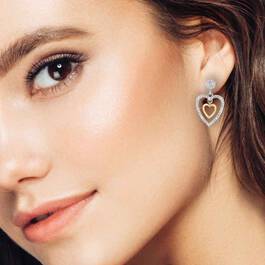 Captured Heart Diamond Earrings 4939 001 6 4