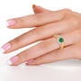 Personalized Genuine Birthstone & Diamond Swirl Ring 11760 0056 p model