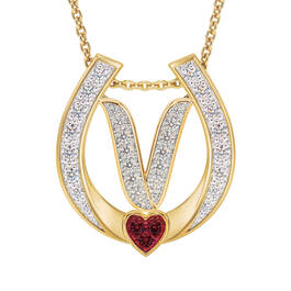 Diamond Initial Horseshoe Pendant 11352 0019 r initial