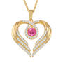 Birthstone Pendant Angel Heart Wing 6721 0013 k october