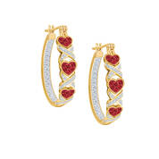 The Sparkling Hearts Hoop Earrings 11828 0023 a main
