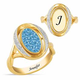 Birthstone  Diamond Flip Ring 2002 001 2 13