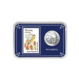 America the Beautiful State Coin and Stamp Collection 11503 0025 a showpackWY