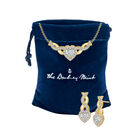 From My Heart to Yours Necklace with Free Matching Earrings 10558 0013 g gift pouch