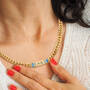 Birthstone & Diamond Monogram Necklace 12372 0013 m model