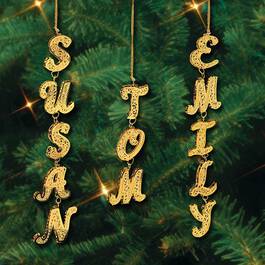 Uniquely Yours Personalized Gold Christmas Ornaments 0084 0041 b main