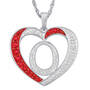 Personalized Diamond Initial Heart Pendant 10926 0018 o initial O
