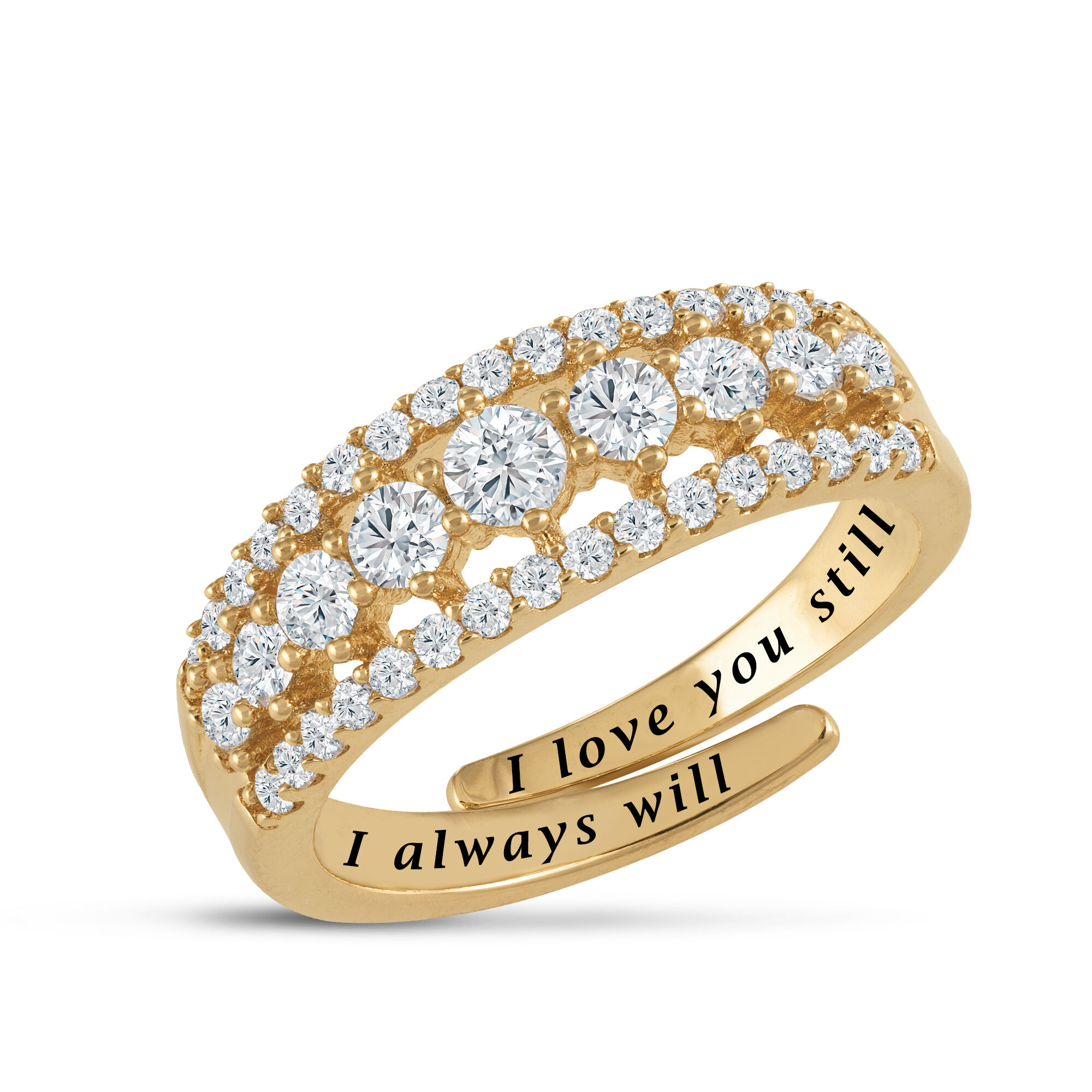 Our Love is Forever Diamonisse Adjustable Ring 6987 0012 a main