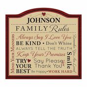 Family Rules Personalized Indoor Plaque 2138 001 9 1