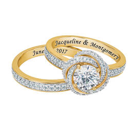 Personalized Forever Diamond Anniversary Ring Set 11161 0010 b ring