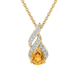 Genuine Birthstone & Diamond Pendant 12324 0012 k november
