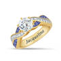 Birthstone Swirl Deluxe Comfort Ring 12031 0016 b february