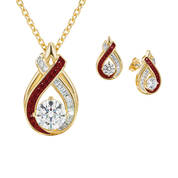 Birthstone Swirl Pendant with Free Matching Earrings 12210 0019 a main