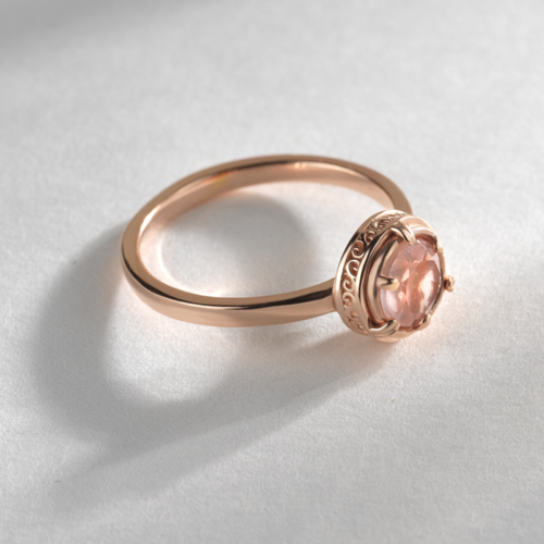 Anatoli Rose Quartz Ring - A timeless and elegant gemstone ring.