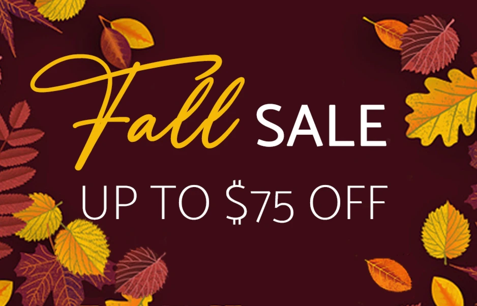 $75 off fall sale