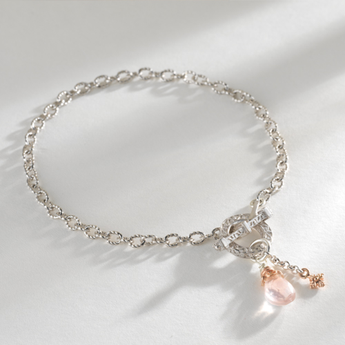 Anatoli Rose Quartz Bracelet - A delicate, handcrafted gemstone bracelet.