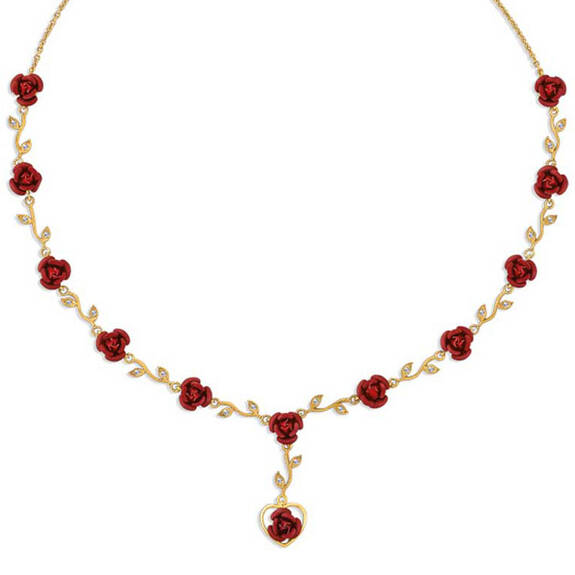 dozen roses necklace
