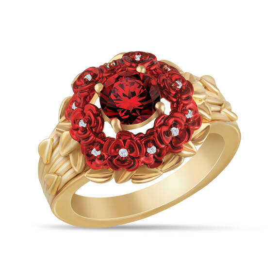 dozen roses diamond ring