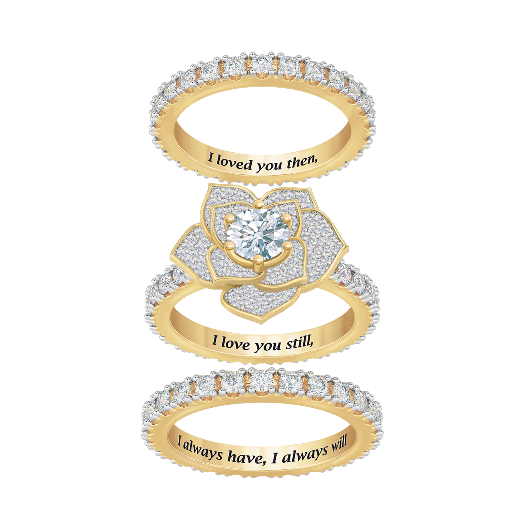 The Forever Rose Ring Set 10187 0012 a main