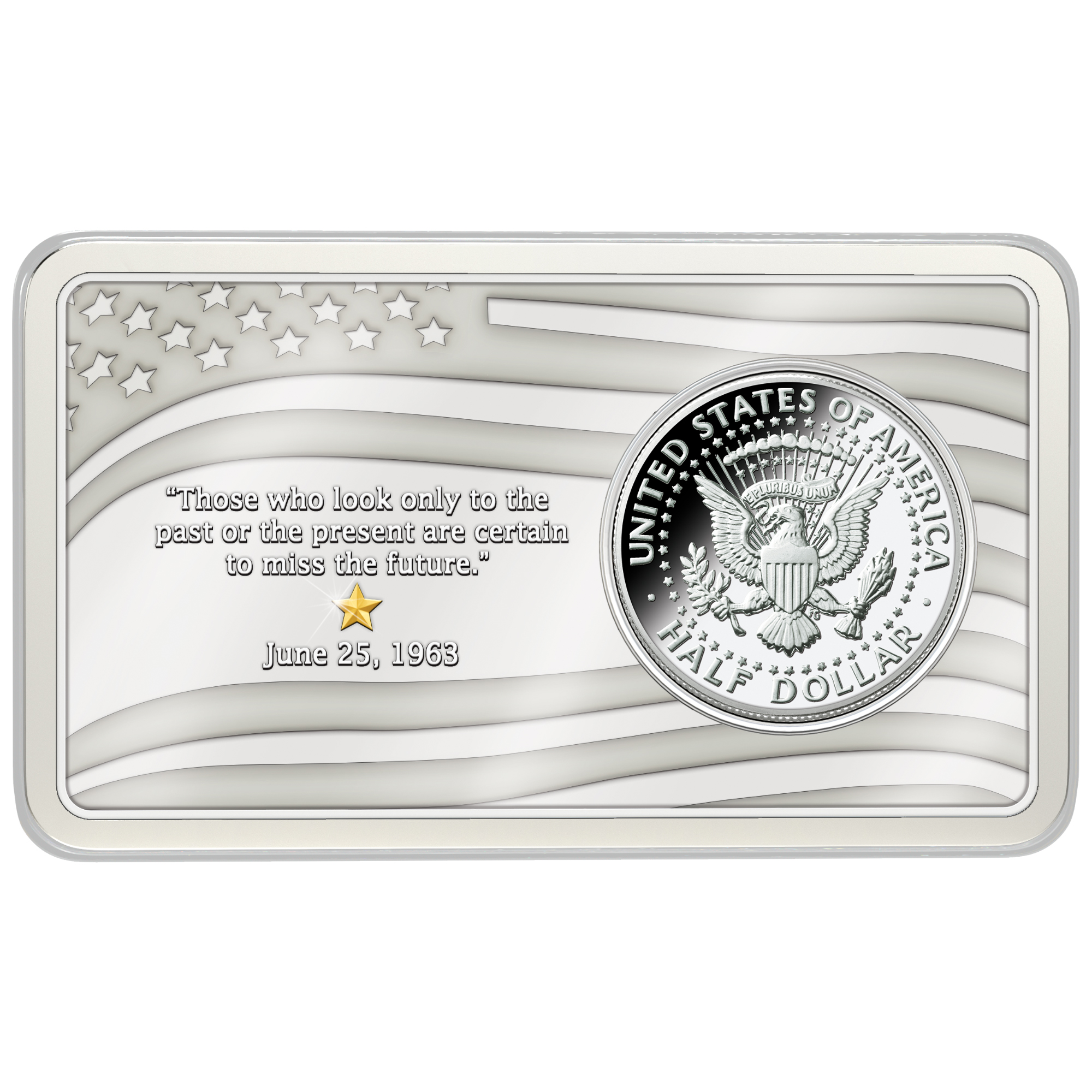 The Kennedy Silver Half Dollar Inaugural Year Mint Mark Set 10646 0017 a display