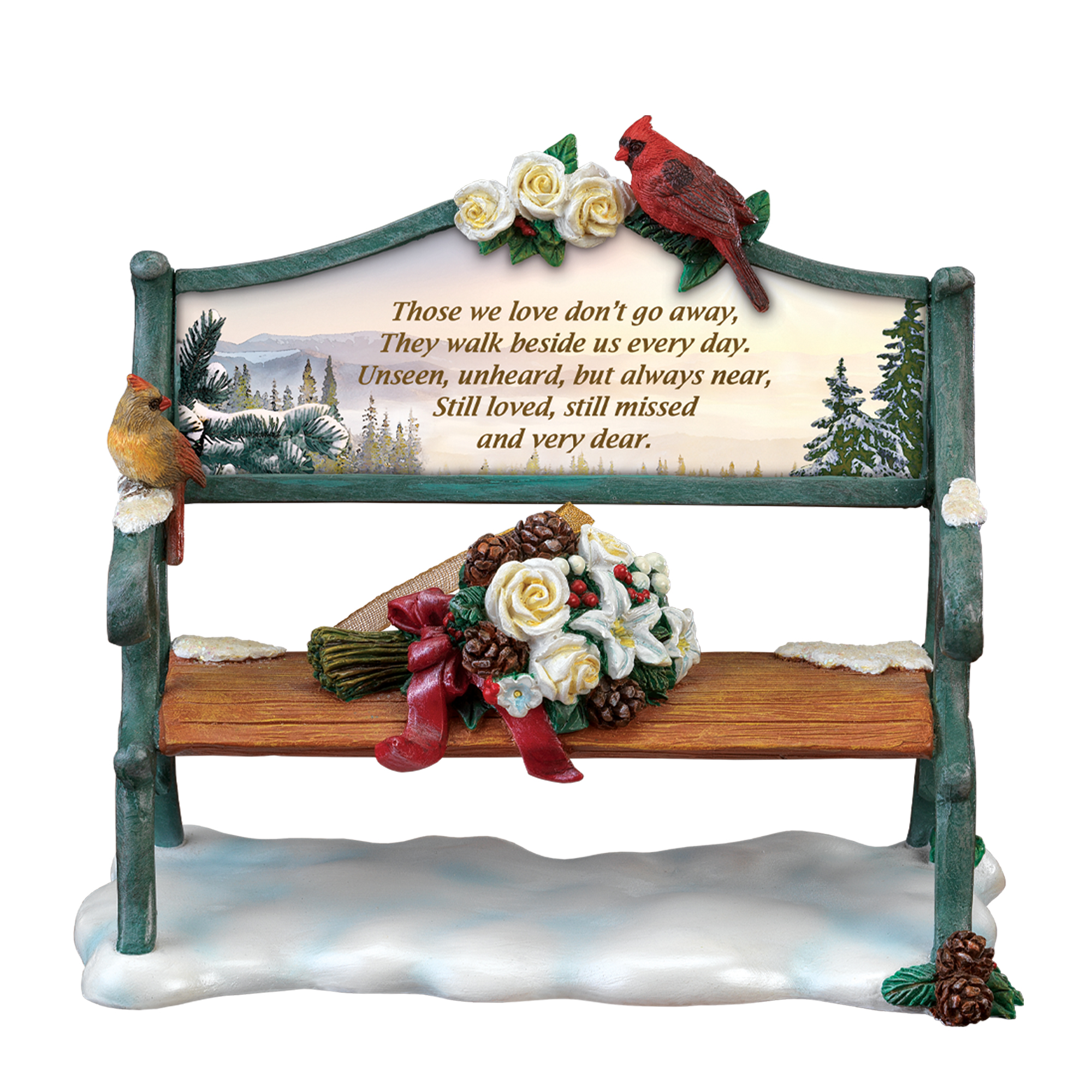 Always in My Heart Remembrance Bench Ornament 10605 0016 d hanging