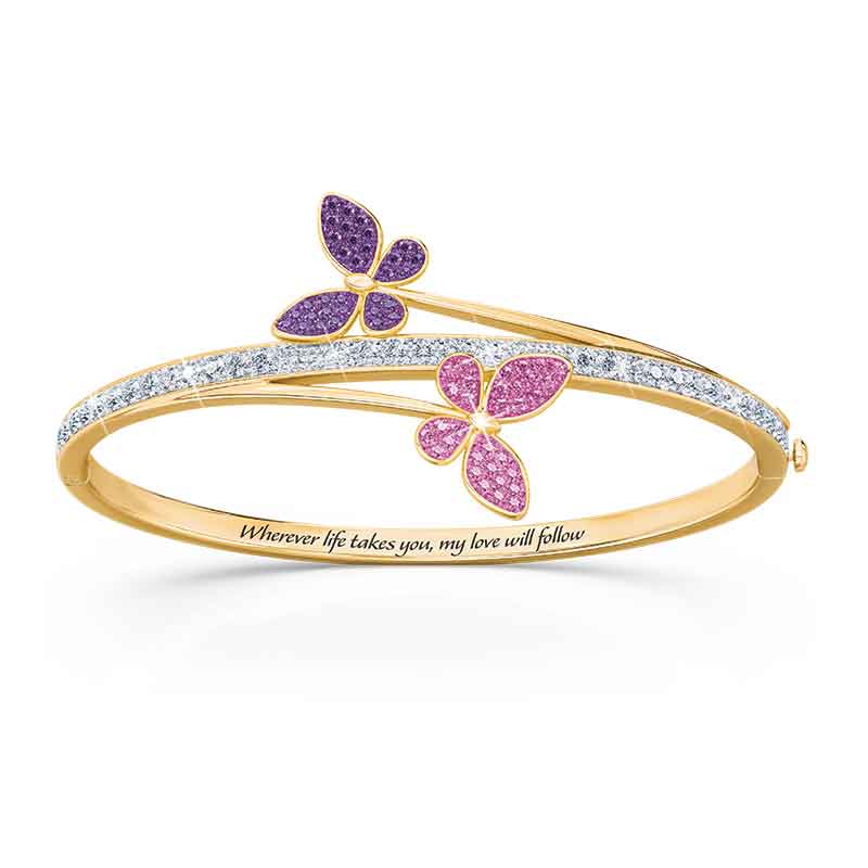 My Love Will Always Follow You Granddaughter Butterfly Bangle 6248 001 7 1