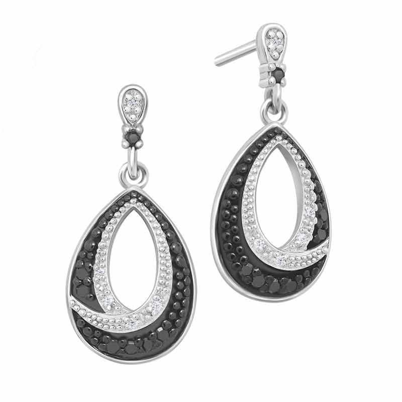 Waves of Wonder Black  White Diamond Earrings 2373 001 3 1