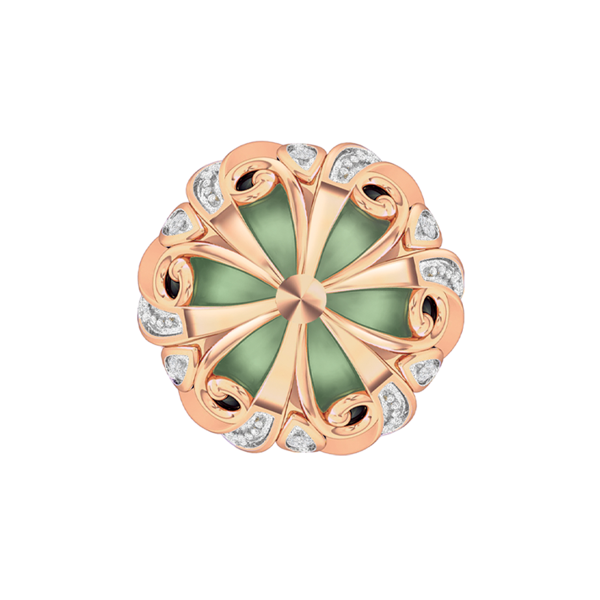 Copper Embrace Diamond and Jade Necklace 10306 0018 a main