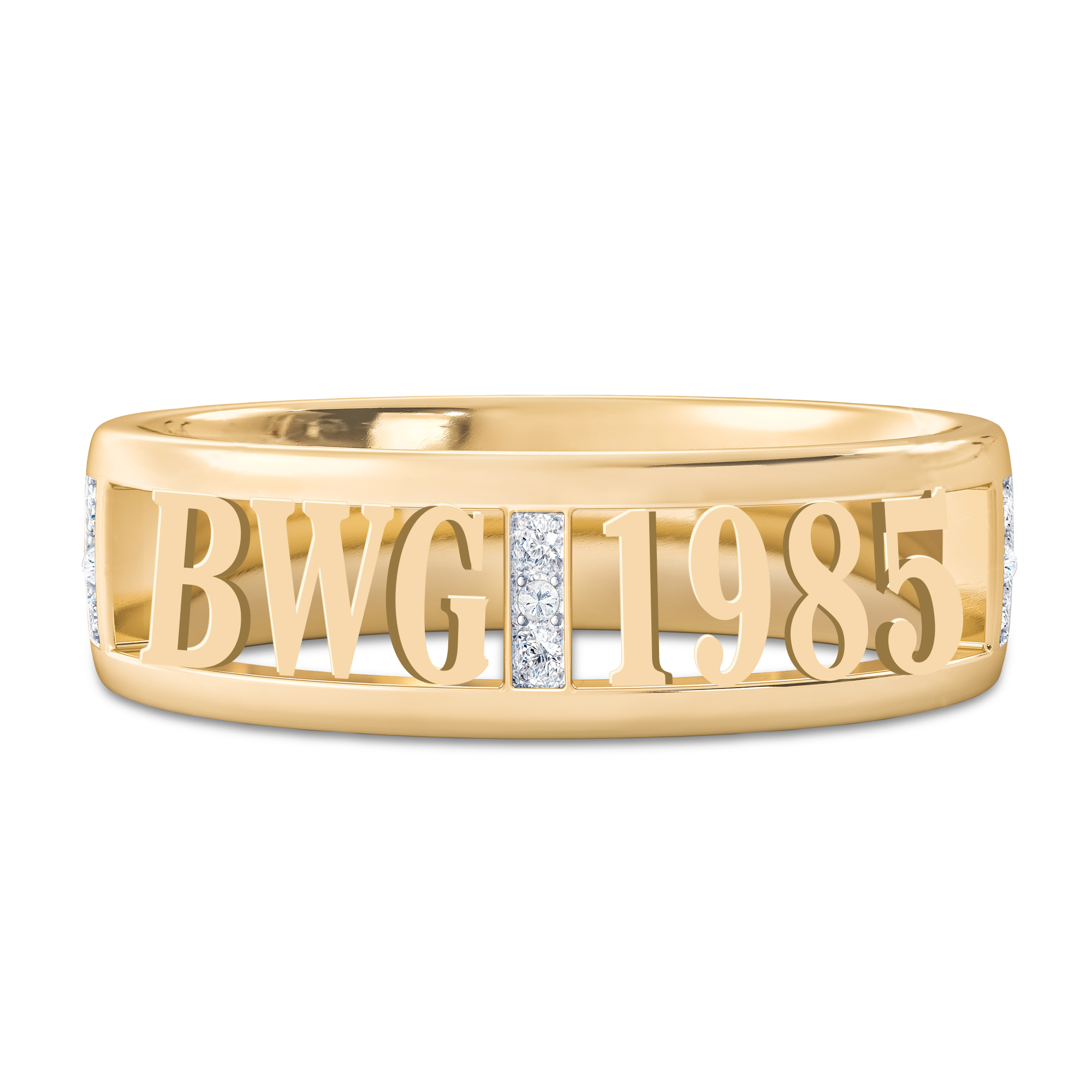 Personalized Birth Year & Initial Ring