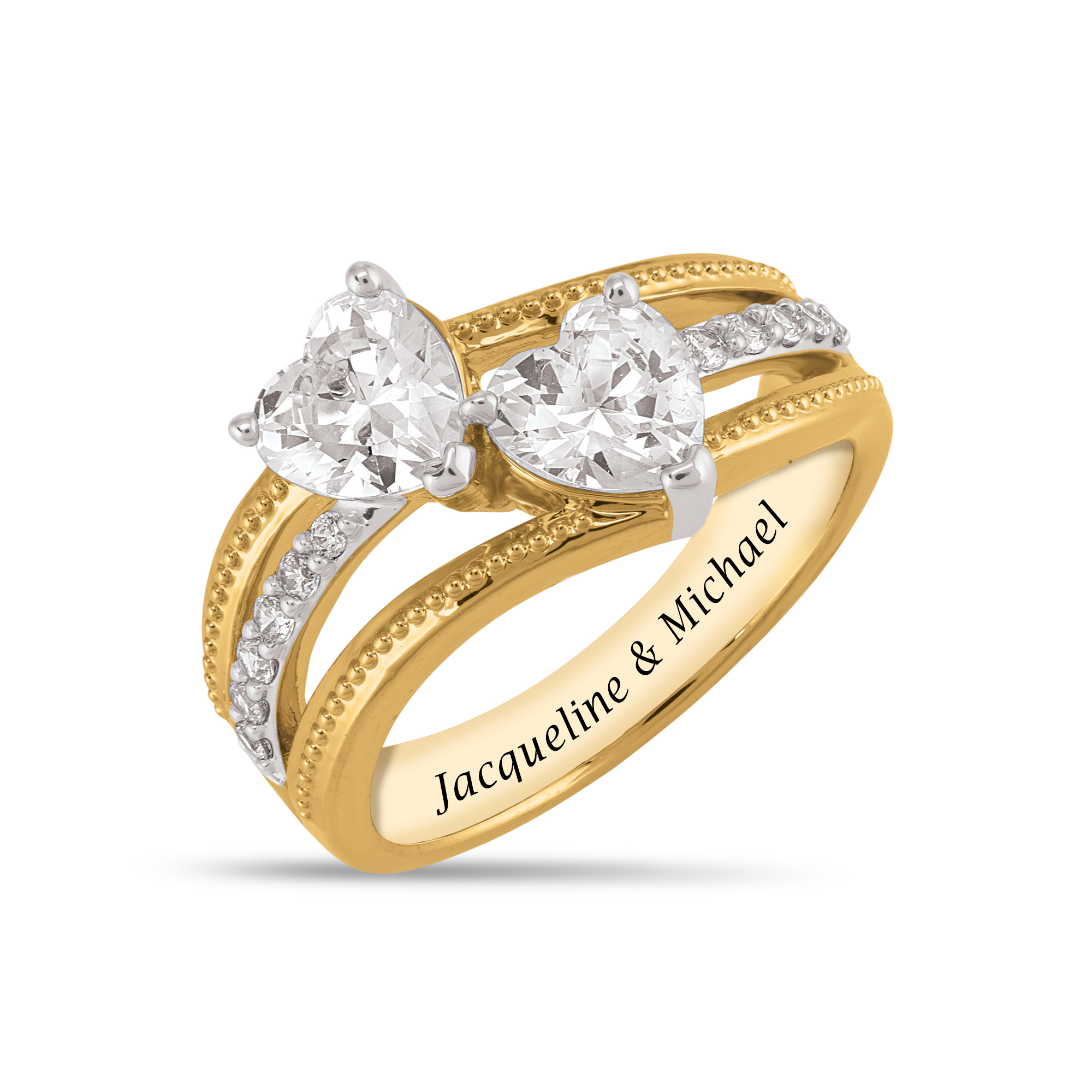 Two hearts sales together ring