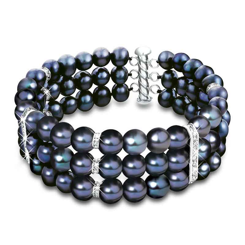 Leather & Freshwater Pearl Bracelet: Handmade by Klara Haloho