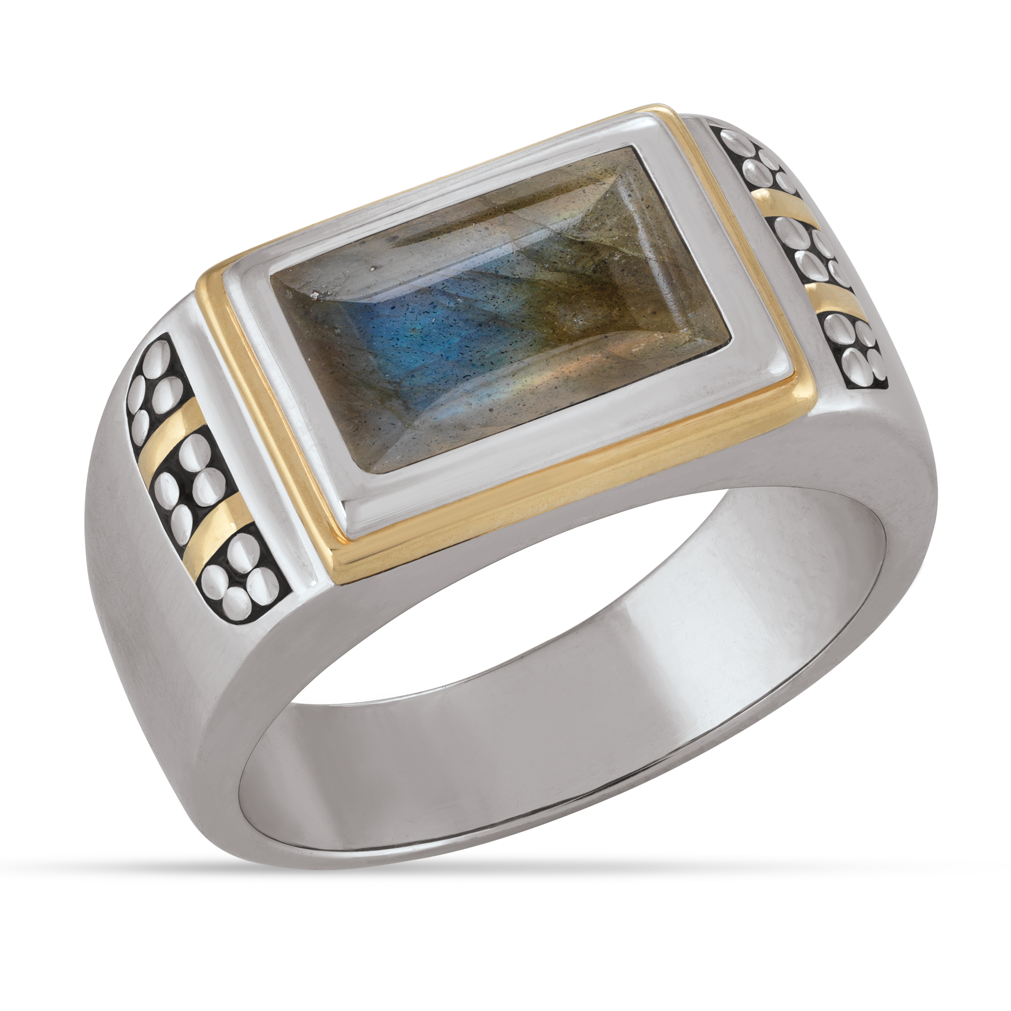 Mens labradorite ring top