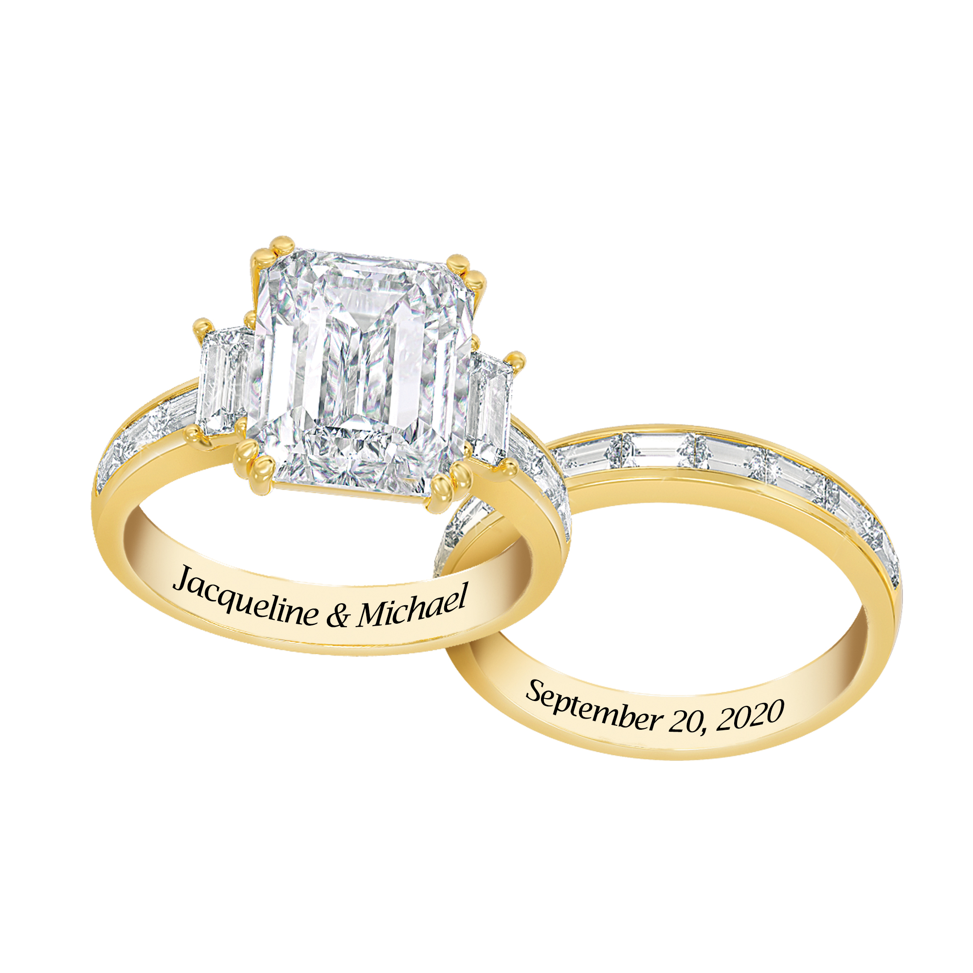 Personalized Then Now Forever Ring Set 10304 0010 a main