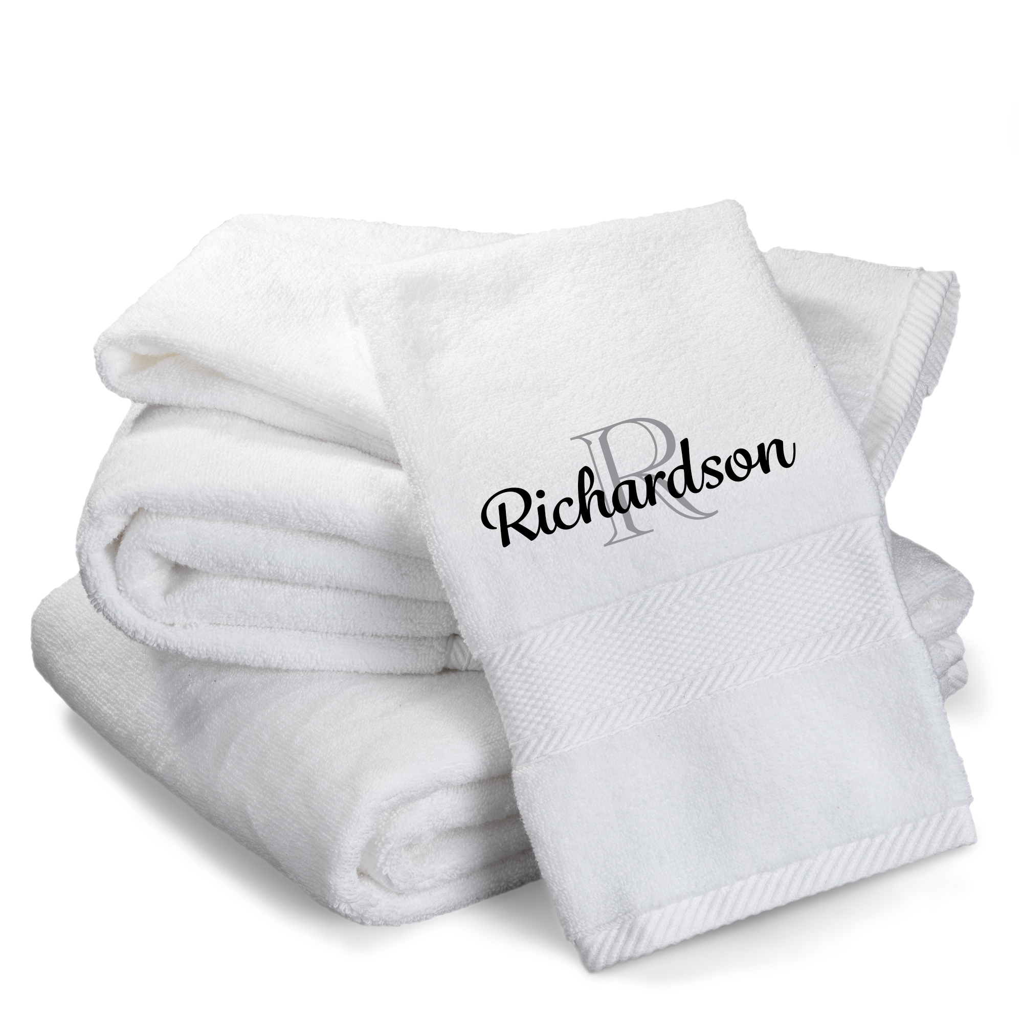 The Paisley Box Luxury Embroidered Towel Set - Monogram Towels