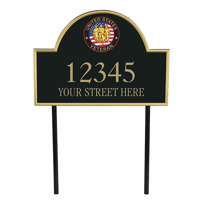 U.S. Veterans Personalized Address Plaque