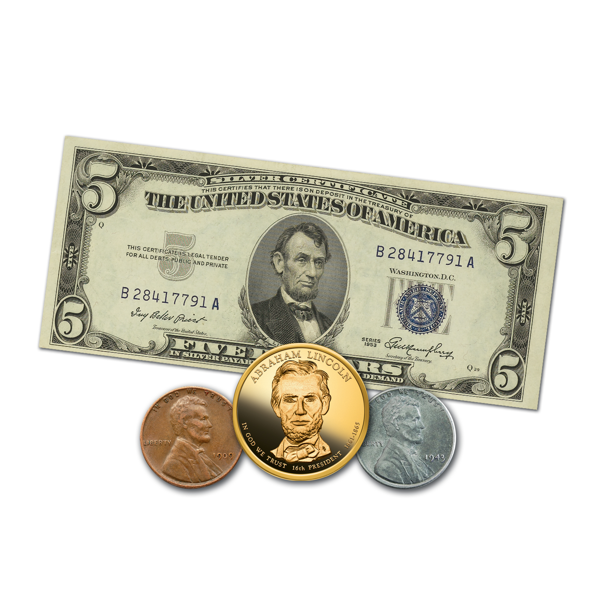 Abraham Lincoln Coin and Currency Set 6159 0022 a main