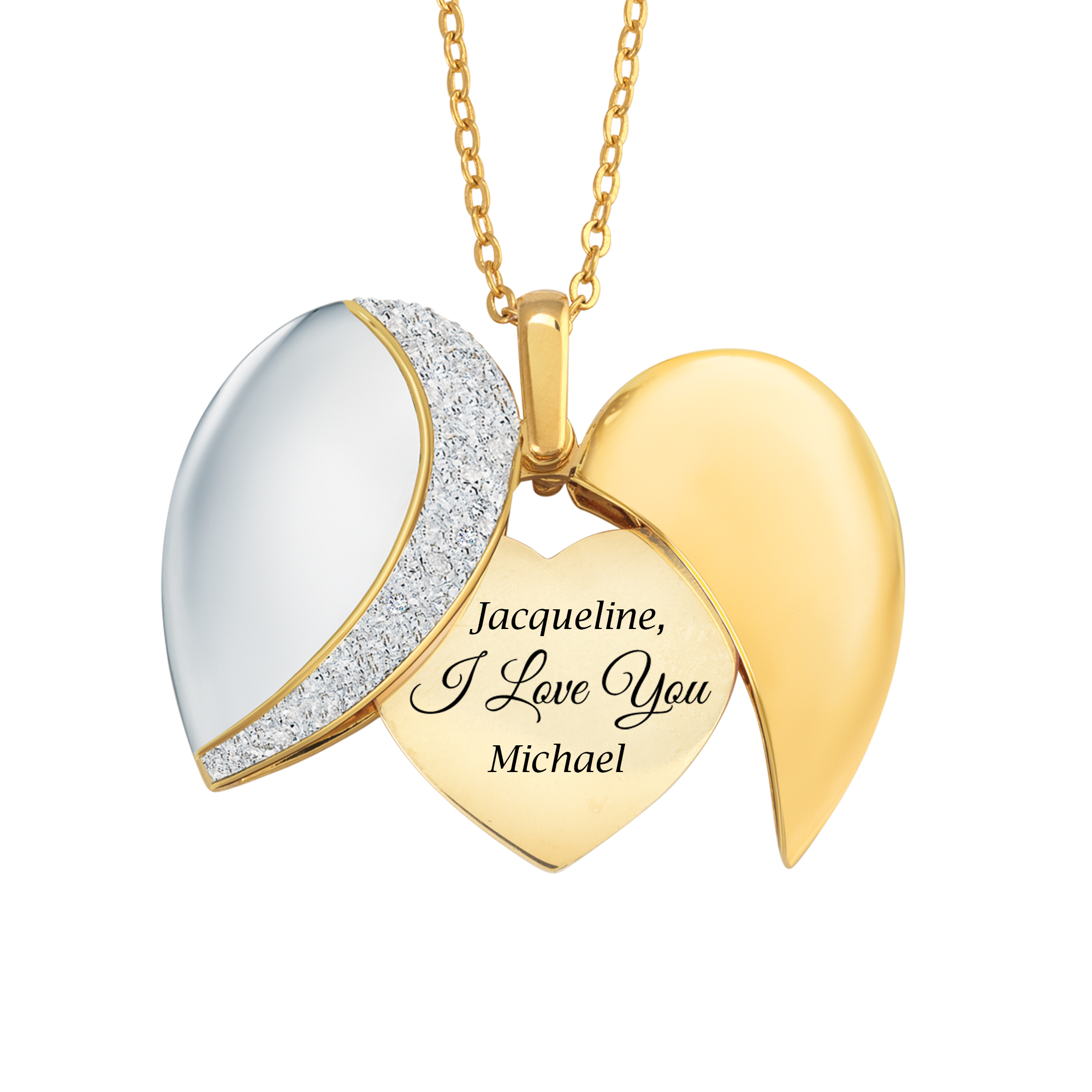 Secret Message Couples Diamond Pendant
