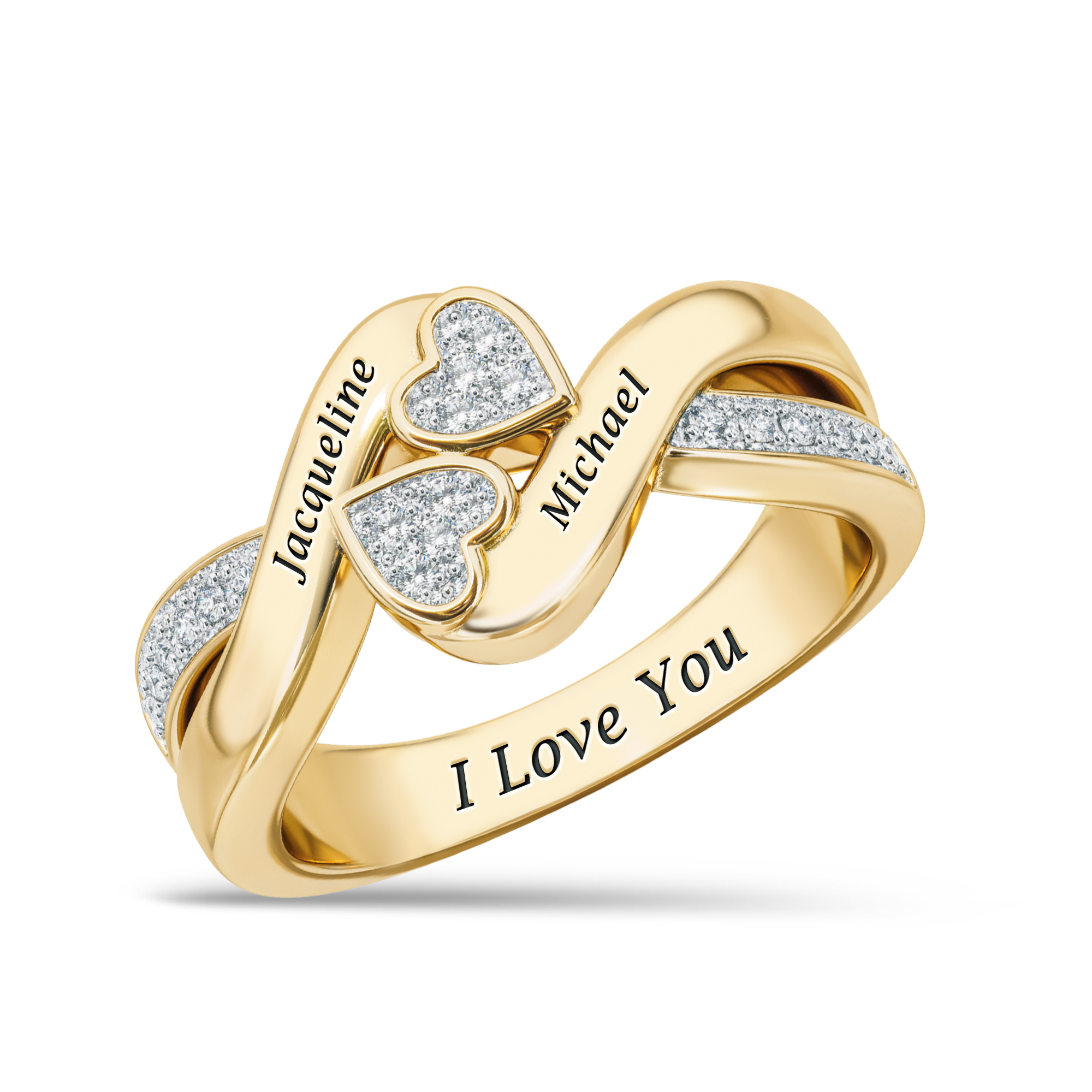 Ring, Rings, Finger Ring VFJ Vighnaharta Valentine's Day Gift Ring Heart  Ring Love Ring (CZ) American Diamond Studded Gold and Rhodium Plated alloy  Ring for Women and Girls (Pack Of- 1 Ring,