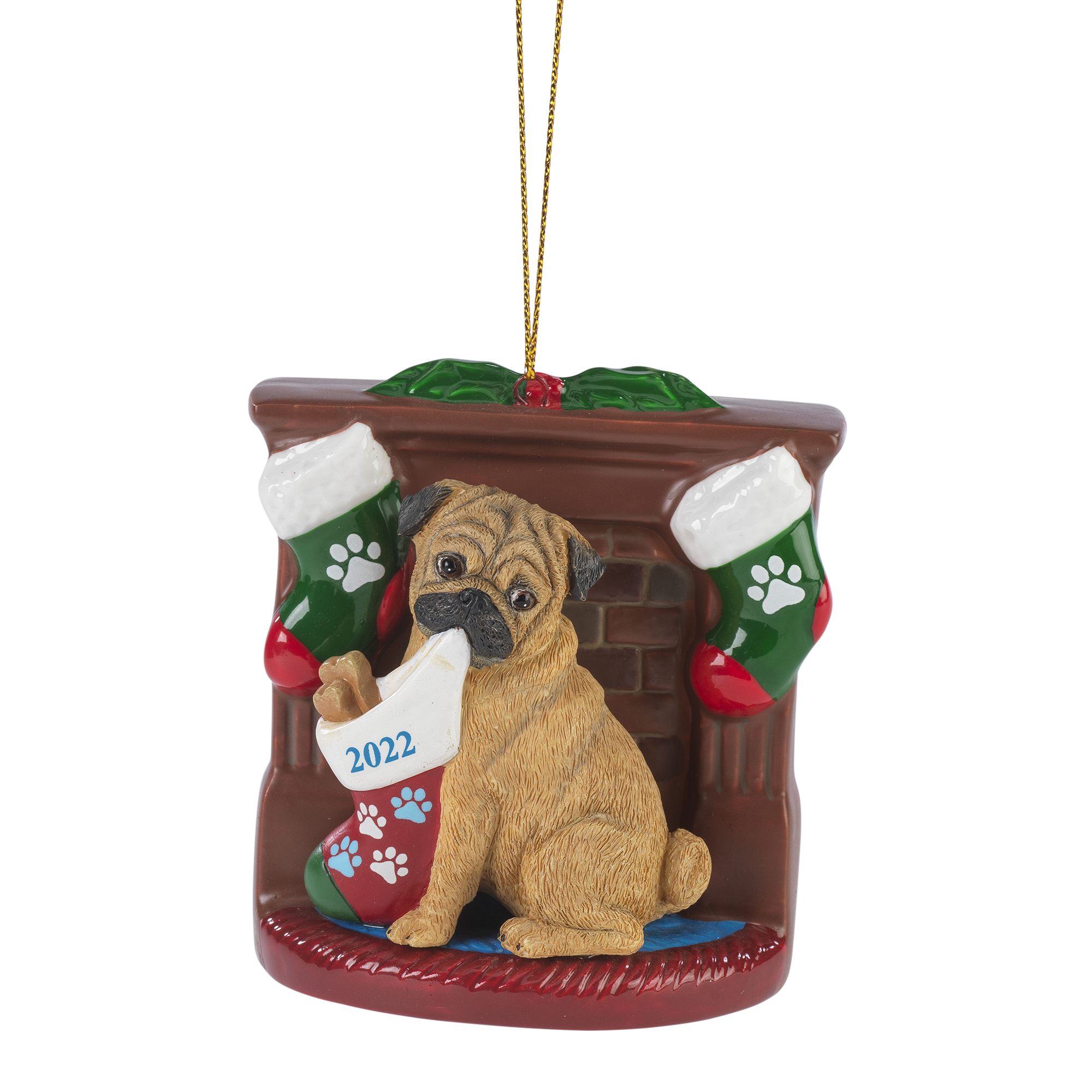 Pug Ornament (min. order qty 6 required)