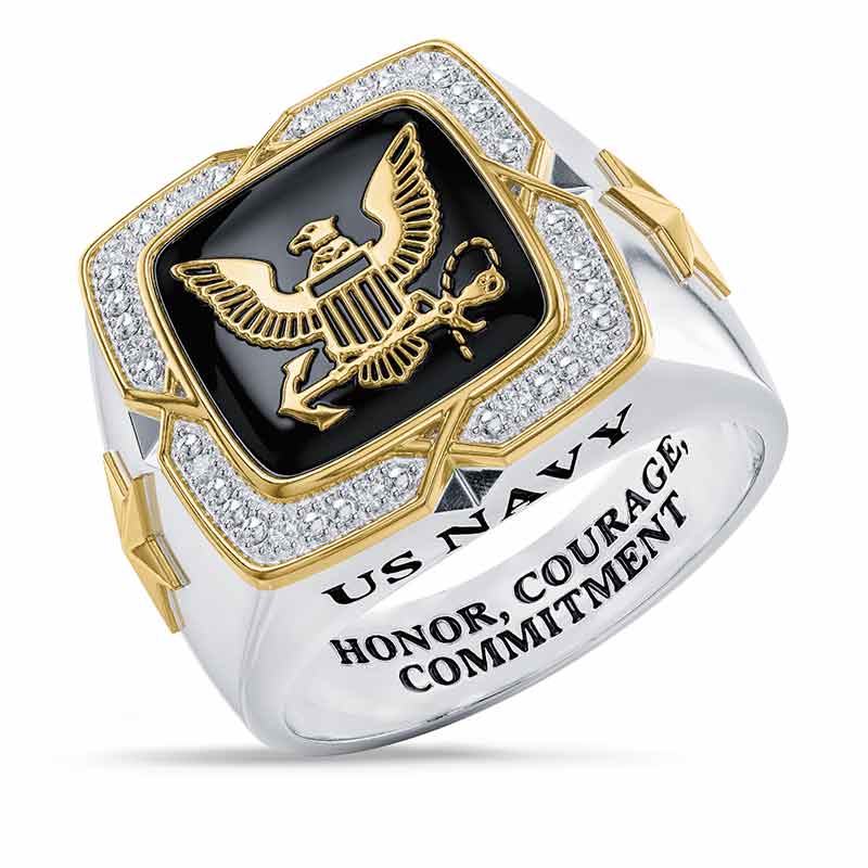 gold plated,size 9 US Navy ring with insignia 