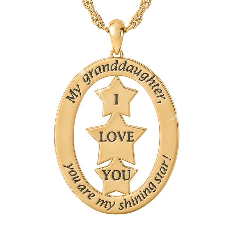 My Granddaughter You Are My Shining Star Diamond Pendant 2730 001 1 1