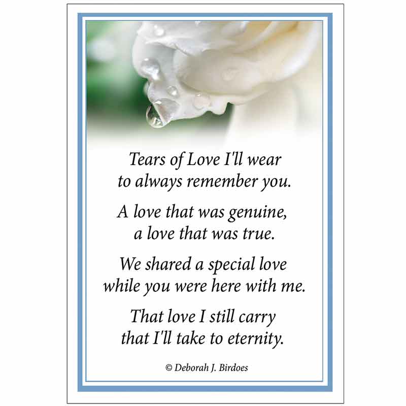 Tears of Love Remembrance Earrings with Card 6625 001 0 1