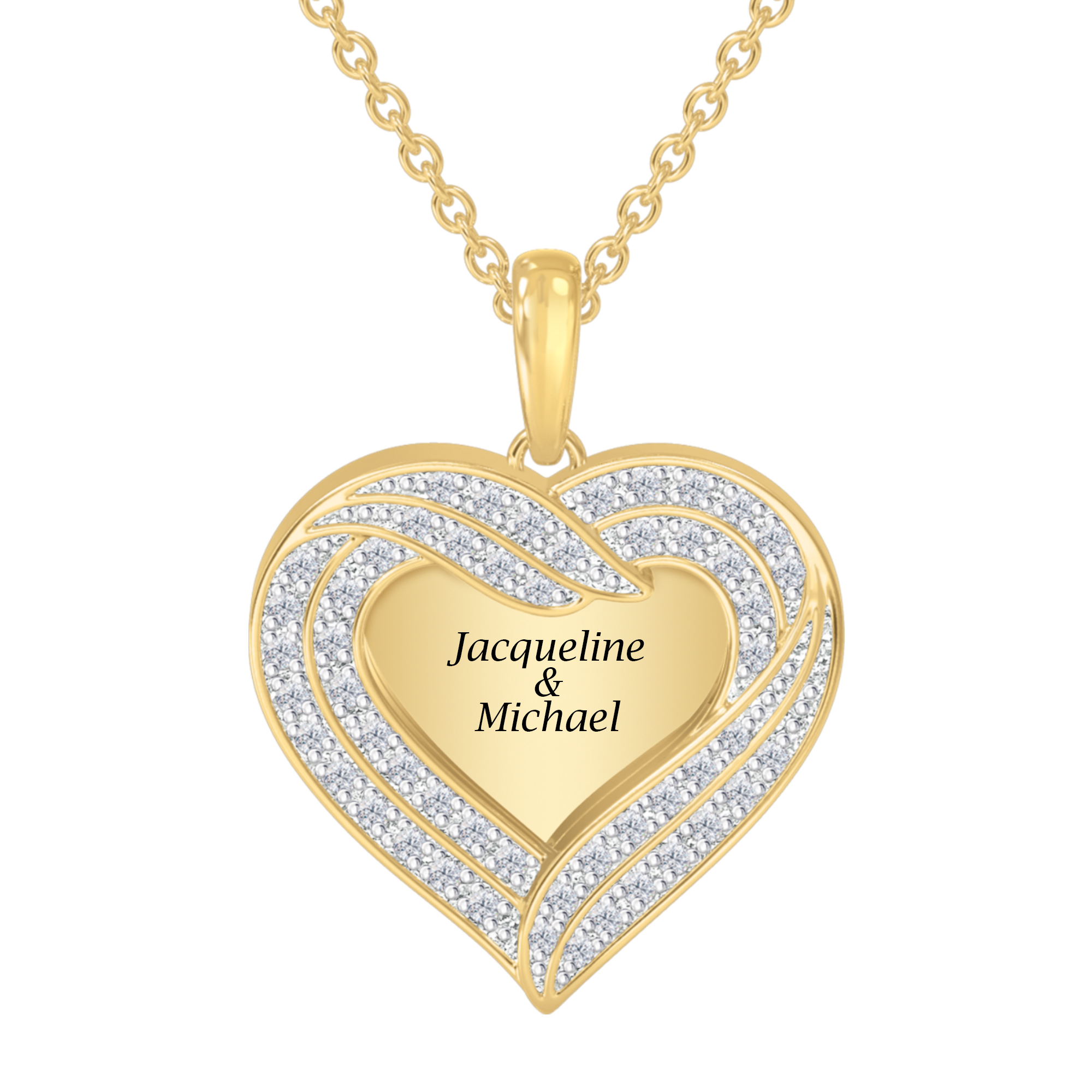 Personalized Diamond Heart Pendant 10574 0013 a main