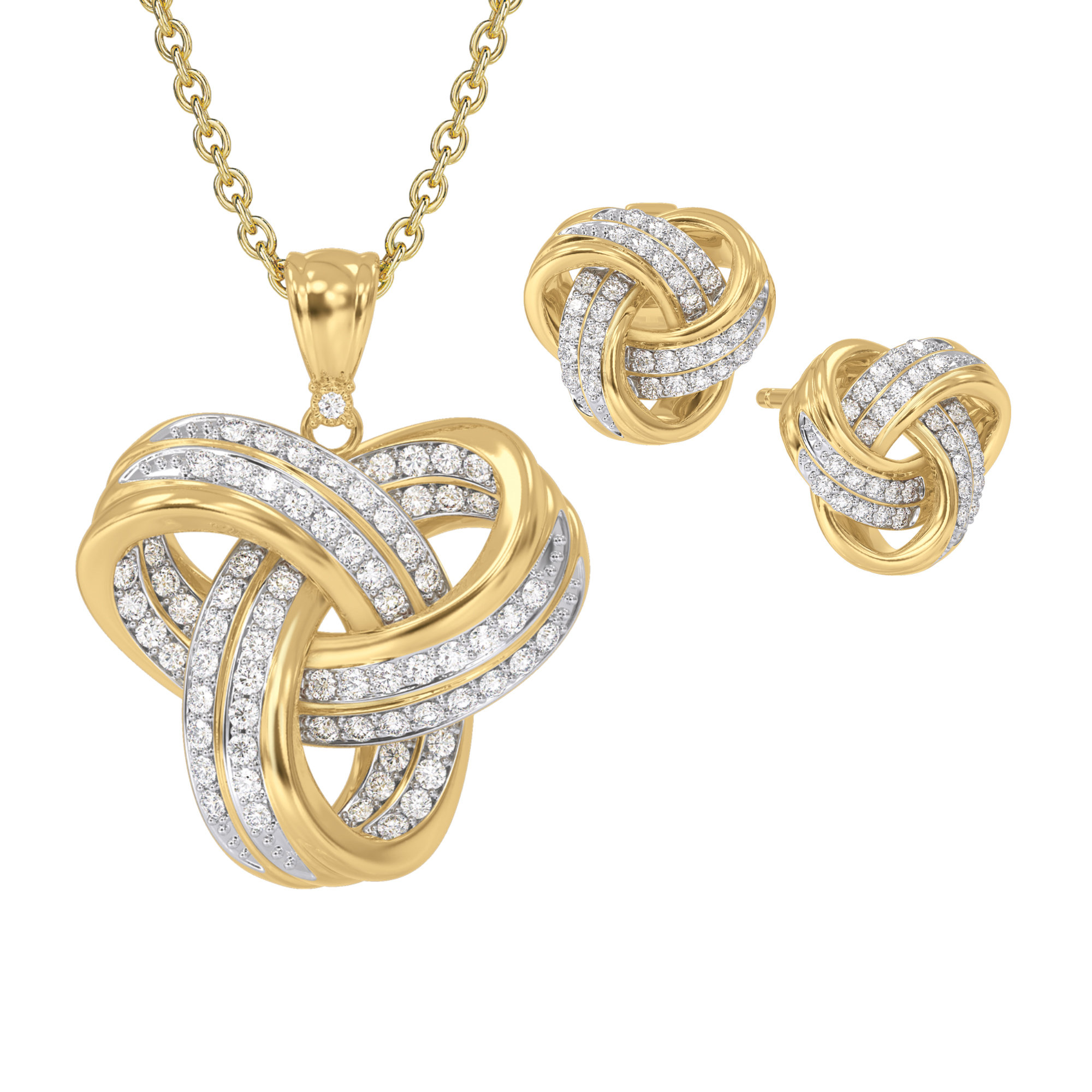 Jilco diamond love cheap knot set